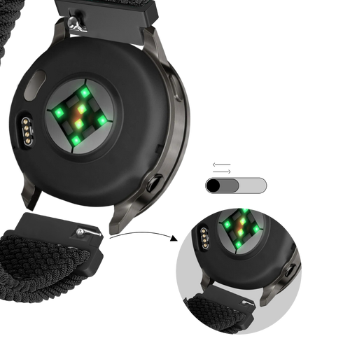 Bandz Garmin Vivoactive 4s Verstellbares Geflochtenes Armband (Schwarz)