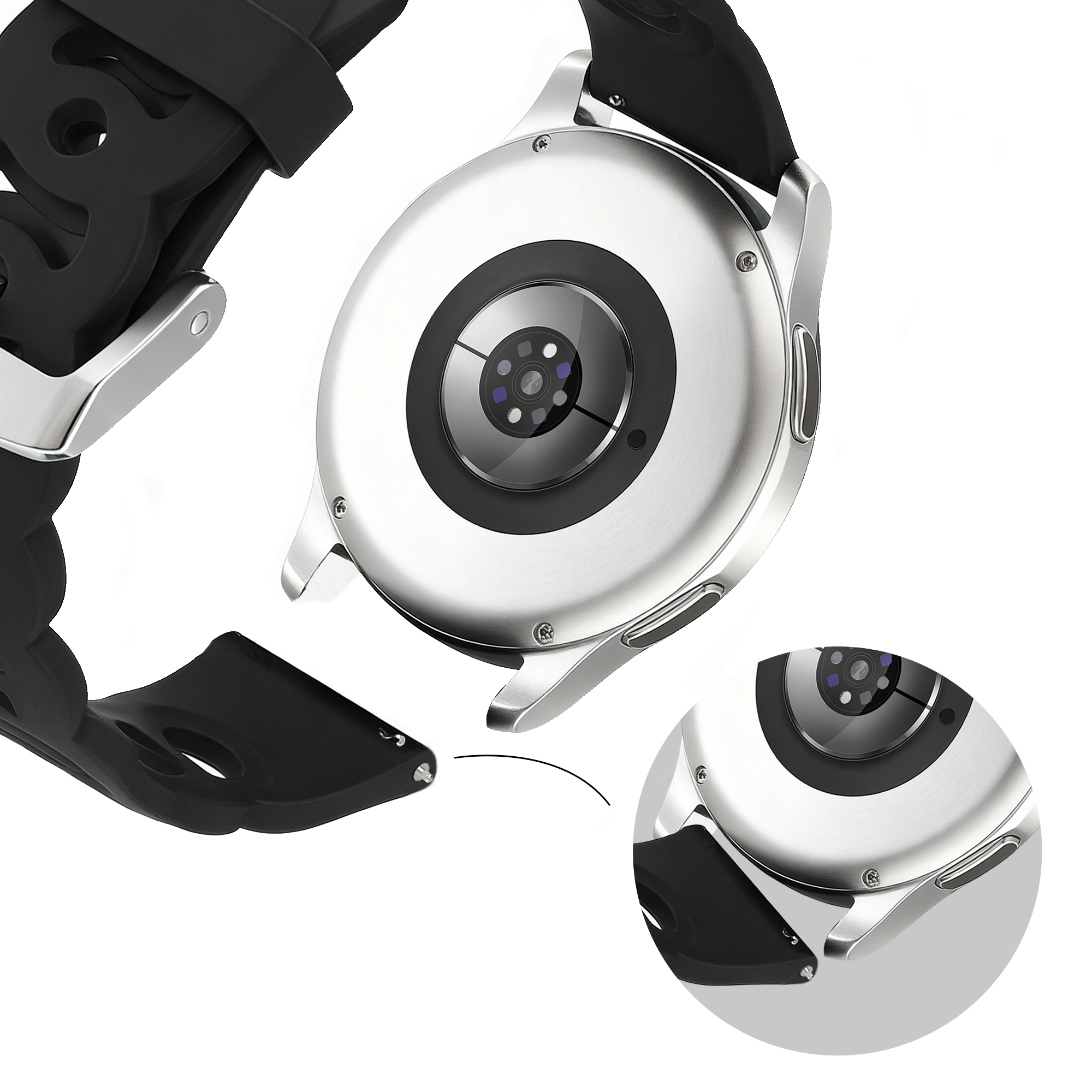 Bandz Coros Apex 2 Silikonarmband 'Chains' (Schwarz)