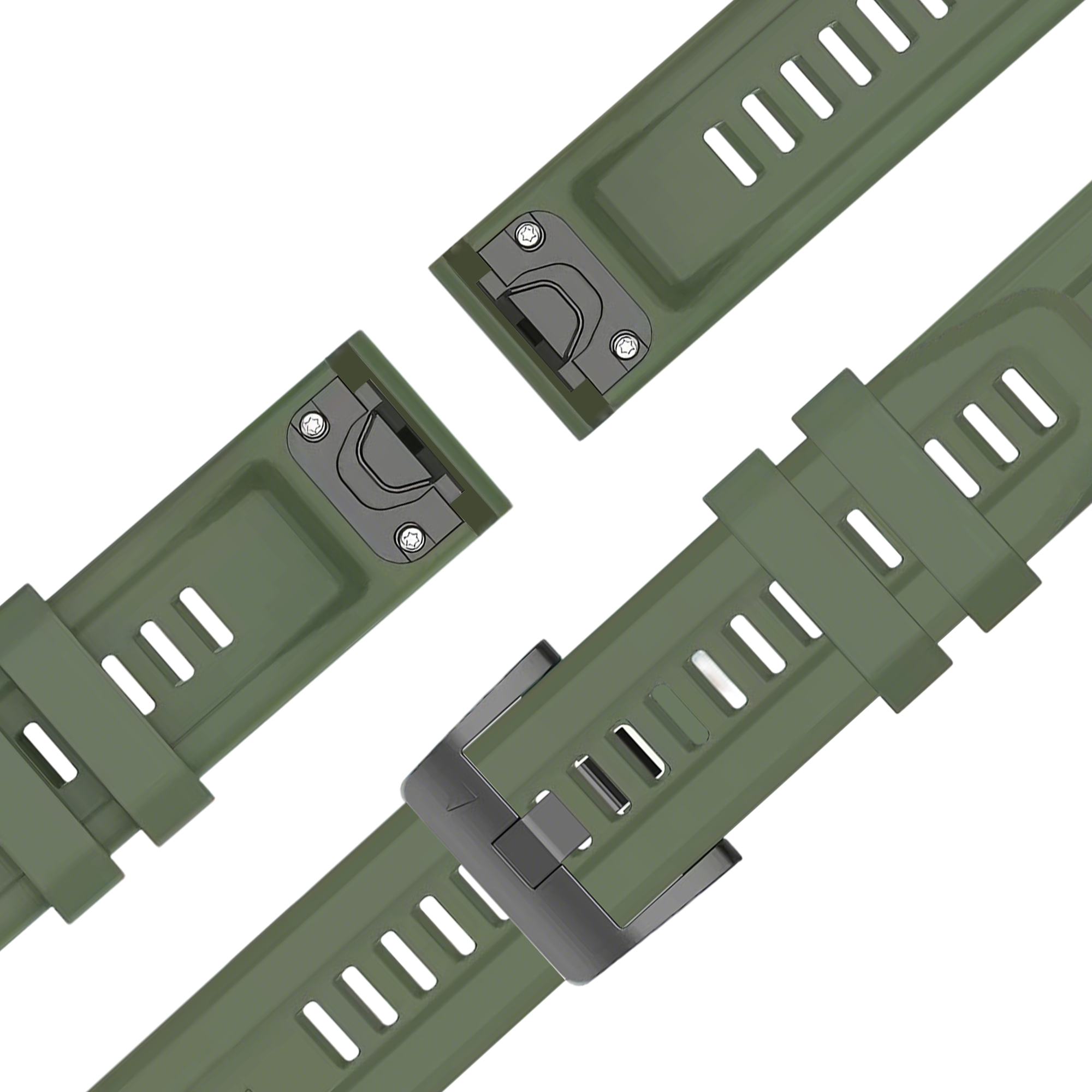 Bandz Garmin Descent Mk1 Silikonarmband 'Classic' (Armee Grün)