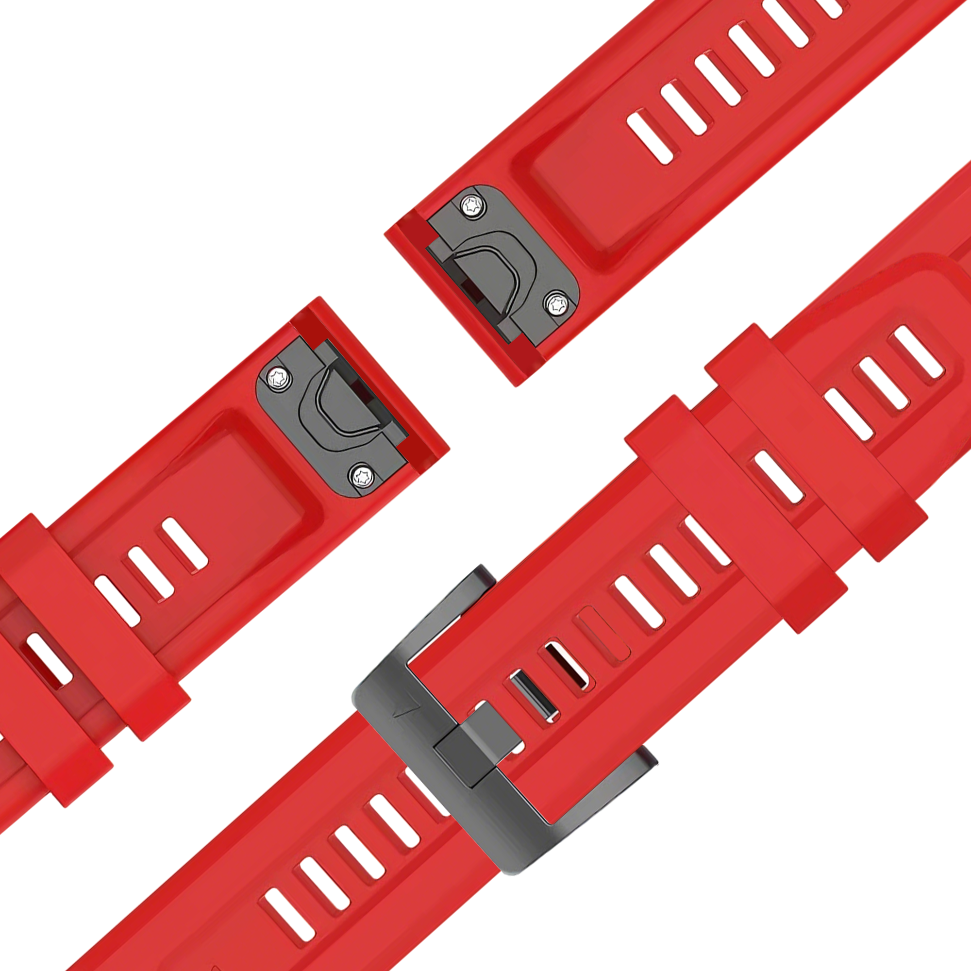 Bandz Garmin Descent Mk3(i) - 43mm Silikonarmband 'Classic' (Rot)