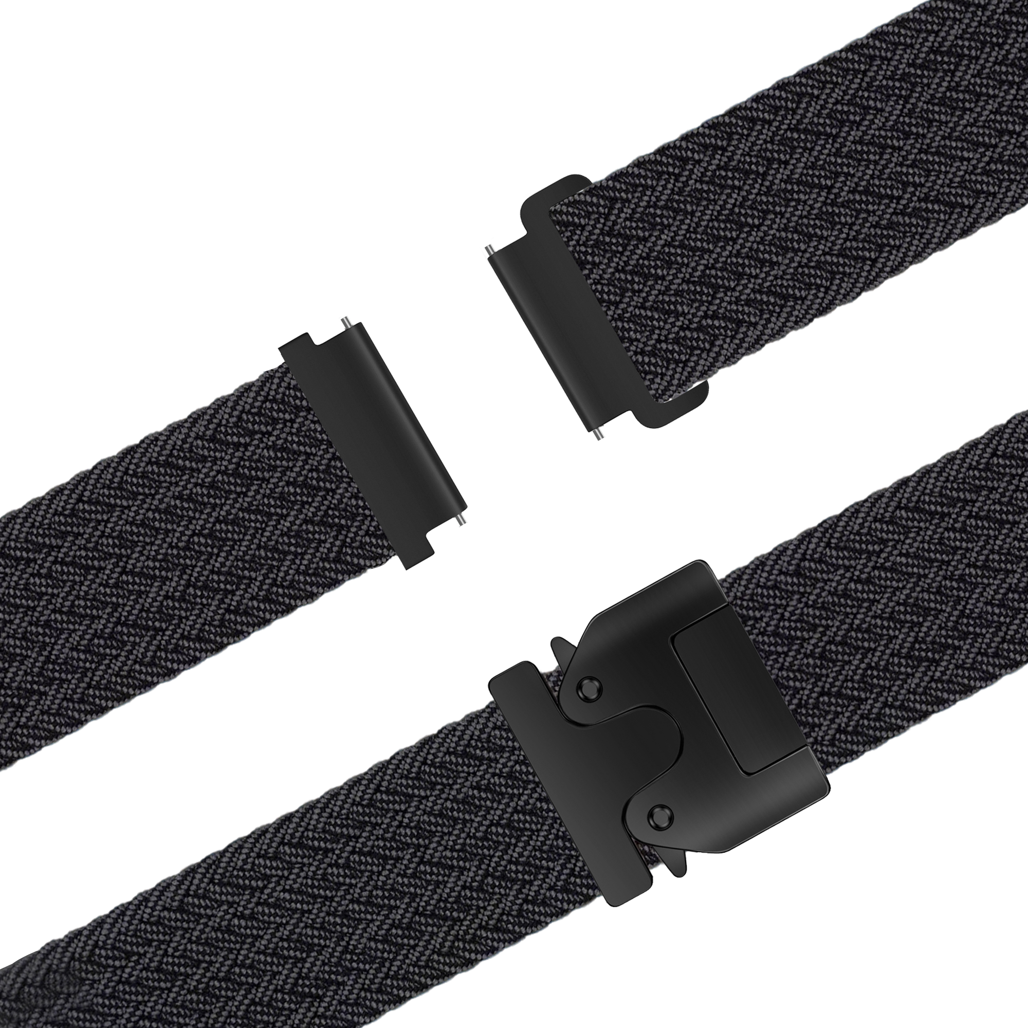 Bandz Garmin Forerunner 570 - 47mm Geflochtenes Armband 'Parachute' (Graphit)