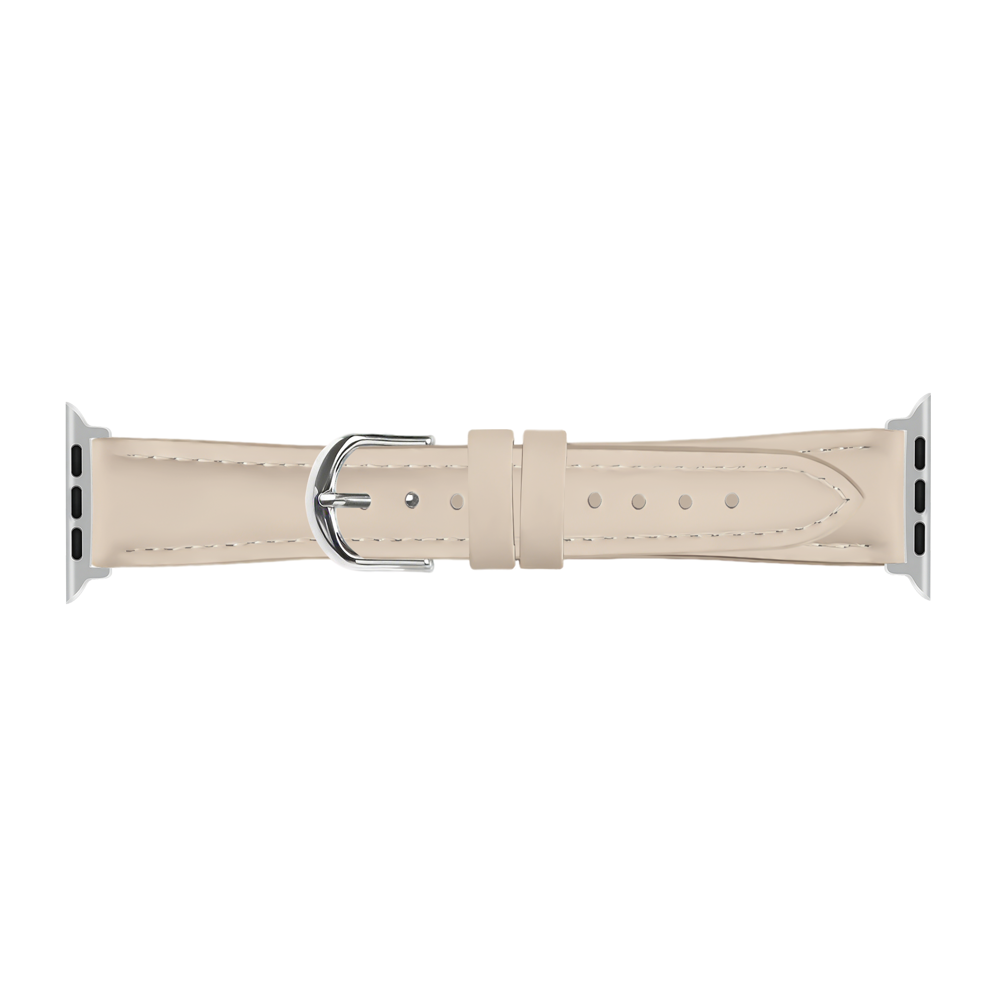 Apple Watch Slimfit Leather Strap (Milk Tea)
