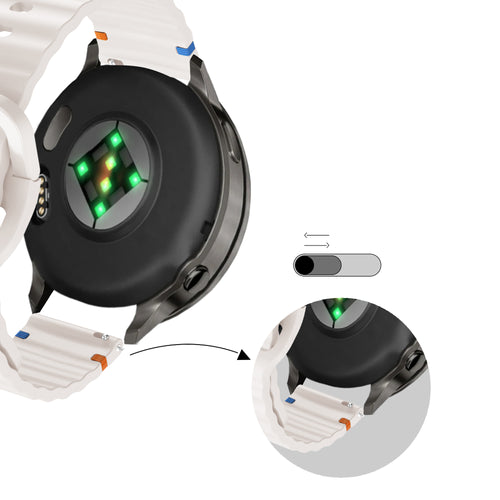 Bandz Garmin Venu SQ 2 Silicone Strap 'Wave' (Starlight)