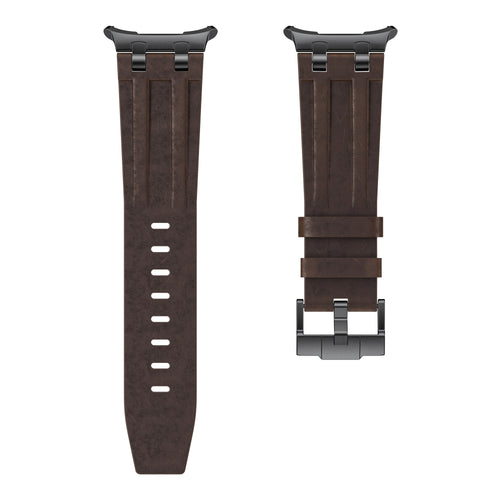 Samsung Galaxy Watch Ultra Solides Lederarmband (Kaffeebraun)