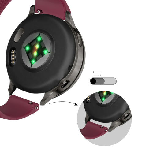 Bandz Garmin Forerunner 245 Silicone Strap 'Premium' (Wine Red)