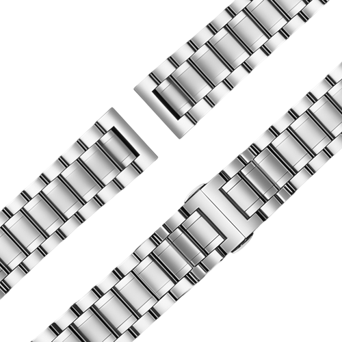 Bandz Garmin Vivomove Trend Steel Link Strap 'Deluxe' (Silver)