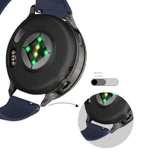 Bandz Garmin Venu 2 Silikonarmband 'Premium' (Dunkelblau)