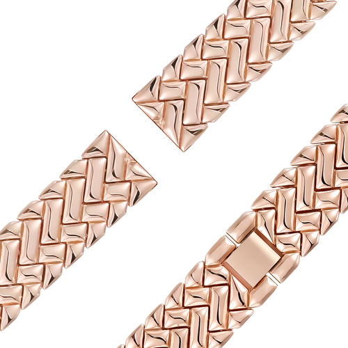 Bandz Garmin Vivoactive 4s Metallarmband 'V-Type' (Roségold)