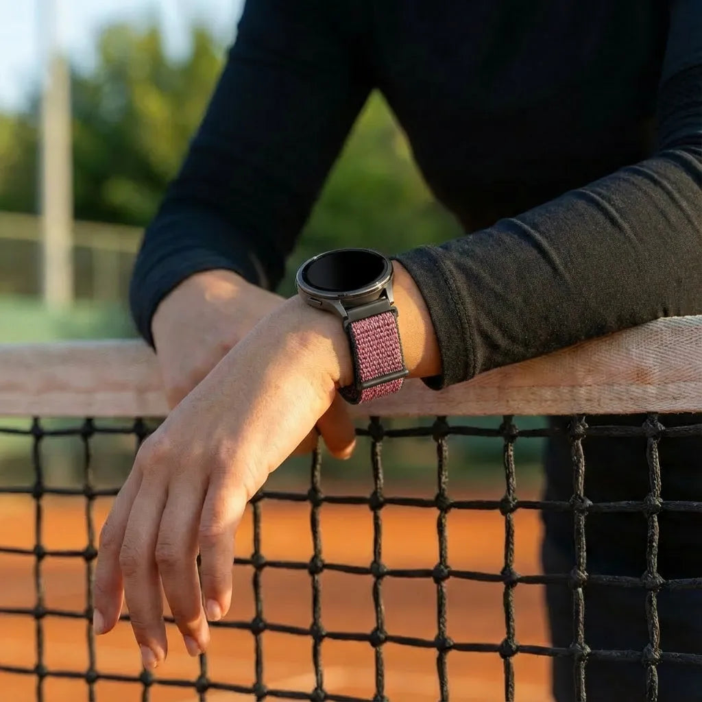 Bandz Garmin Venu 3s Nylon Loop Strap (Crimson Berry)