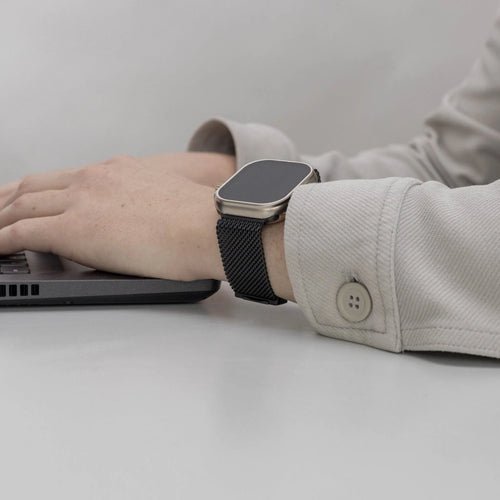 Apple Watch Titan Milanese-Armband (Schwarz)