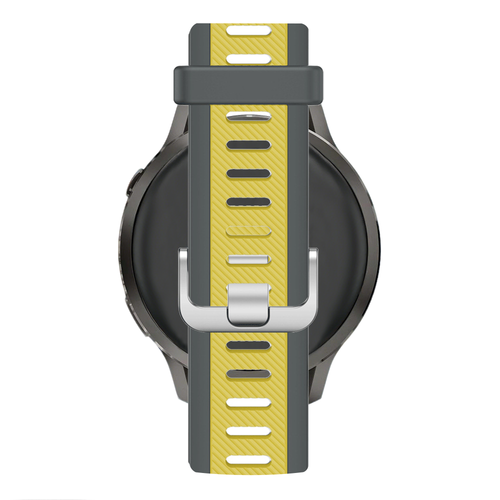 Bandz Garmin Vivoactive 3 Dual Buckled Sport Strap (Grey/Yellow)