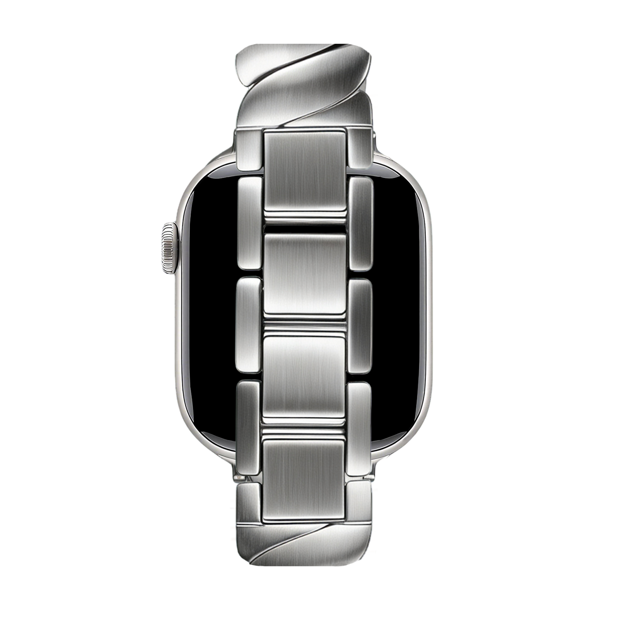 Bandz Apple Watch Premium Metallarmband 'Twisted' (Silber)