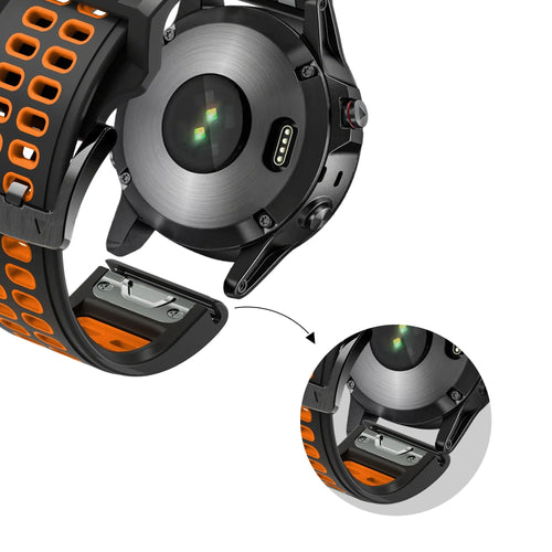 Bandz Garmin Instinct Schnalle Sportarmband (Schwarz/Orange)