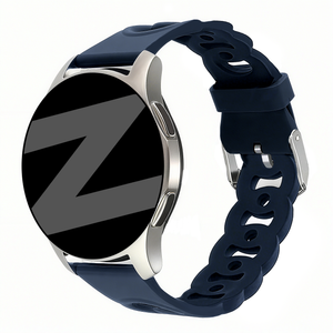 Bandz Samsung Galaxy Watch 6 - 44mm Silikonarmband 'Chains' (Dunkelblau)