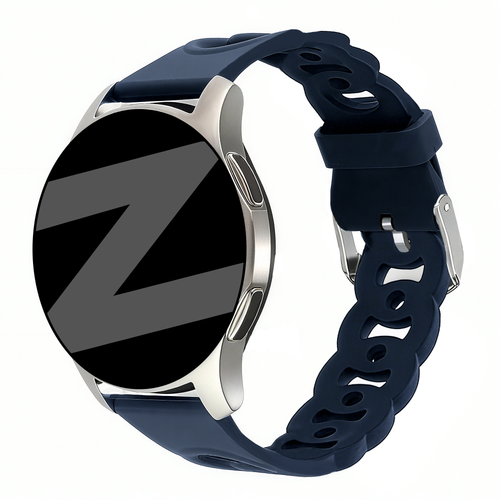 Bandz Samsung Galaxy Watch 6 - 44mm Silikonarmband 'Chains' (Dunkelblau)