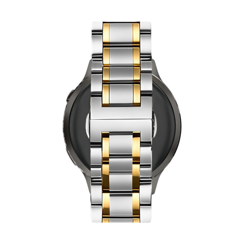 Bandz Garmin Forerunner 645 Stahl Gliederarmband 'Deluxe' (Silber/Gold)