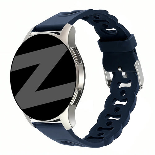 Bandz Amazfit Cheetah 2 Pro Silicone Strap 'Chains' (Dark Blue)