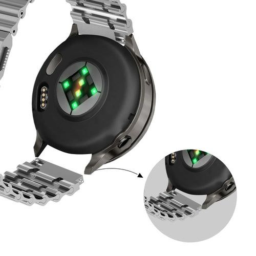 Bandz Xiaomi Watch S3 Premium Stahlarmband 'Ocean' (Silber)