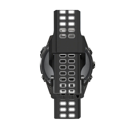 Bandz Garmin Fenix 8 - 47mm Schnalle Sportarmband (Schwarz/Grau)