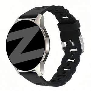 Bandz Huawei Watch GT 3 42mm Silikonarmband 'Chains' (Schwarz)
