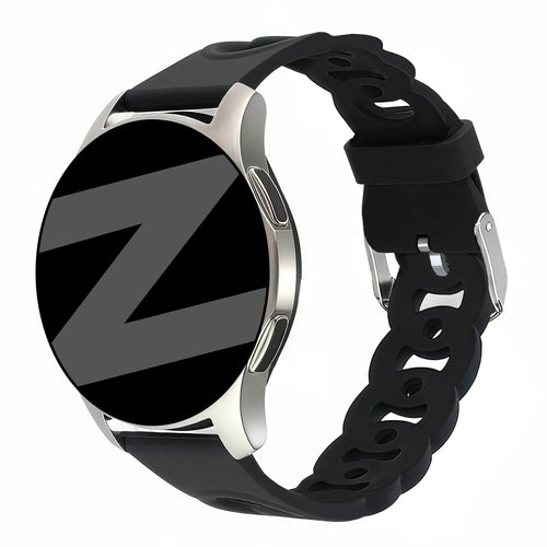 Bandz Actyve Smartwatch 20mm Silicone Strap 'Chains' (Black)