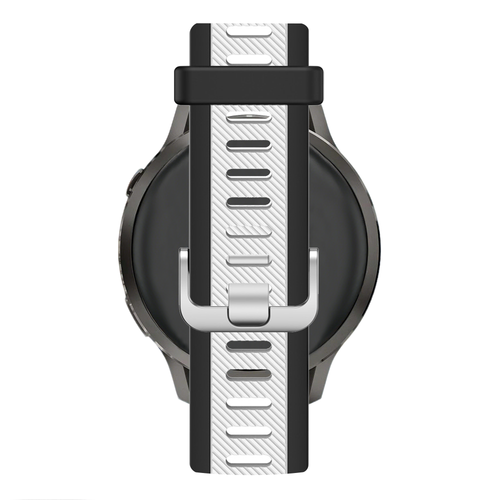 Bandz Garmin Vivoactive 3 Dual Buckled Sport Strap (Black/White)