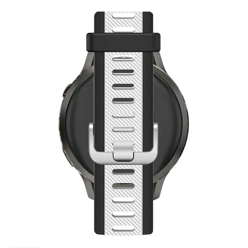 Bandz Garmin Forerunner 255 Dual Buckled Sport Strap (Black/White)