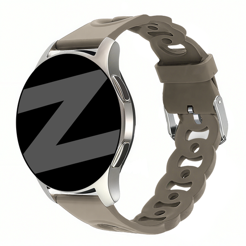 Bandz Coros Apex 42mm Silicone Strap 'Chains' (Beige-Brown)