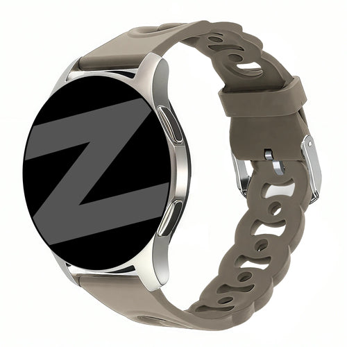 Bandz Amazfit Cheetah 2 Pro Silicone Strap 'Chains' (Beige/Brown)