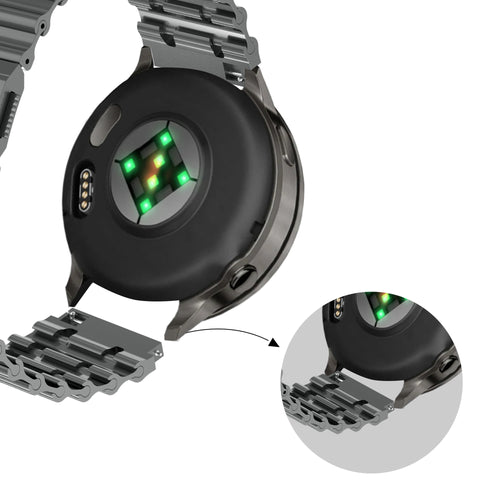 Bandz Xiaomi Watch S3 Premium Stahlarmband 'Ocean' (Graphit)