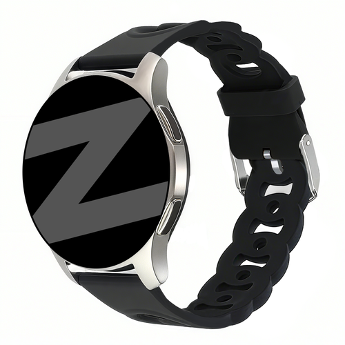 Bandz Huawei Watch GT 3 Pro 43mm Silikonarmband 'Chains' (Schwarz)