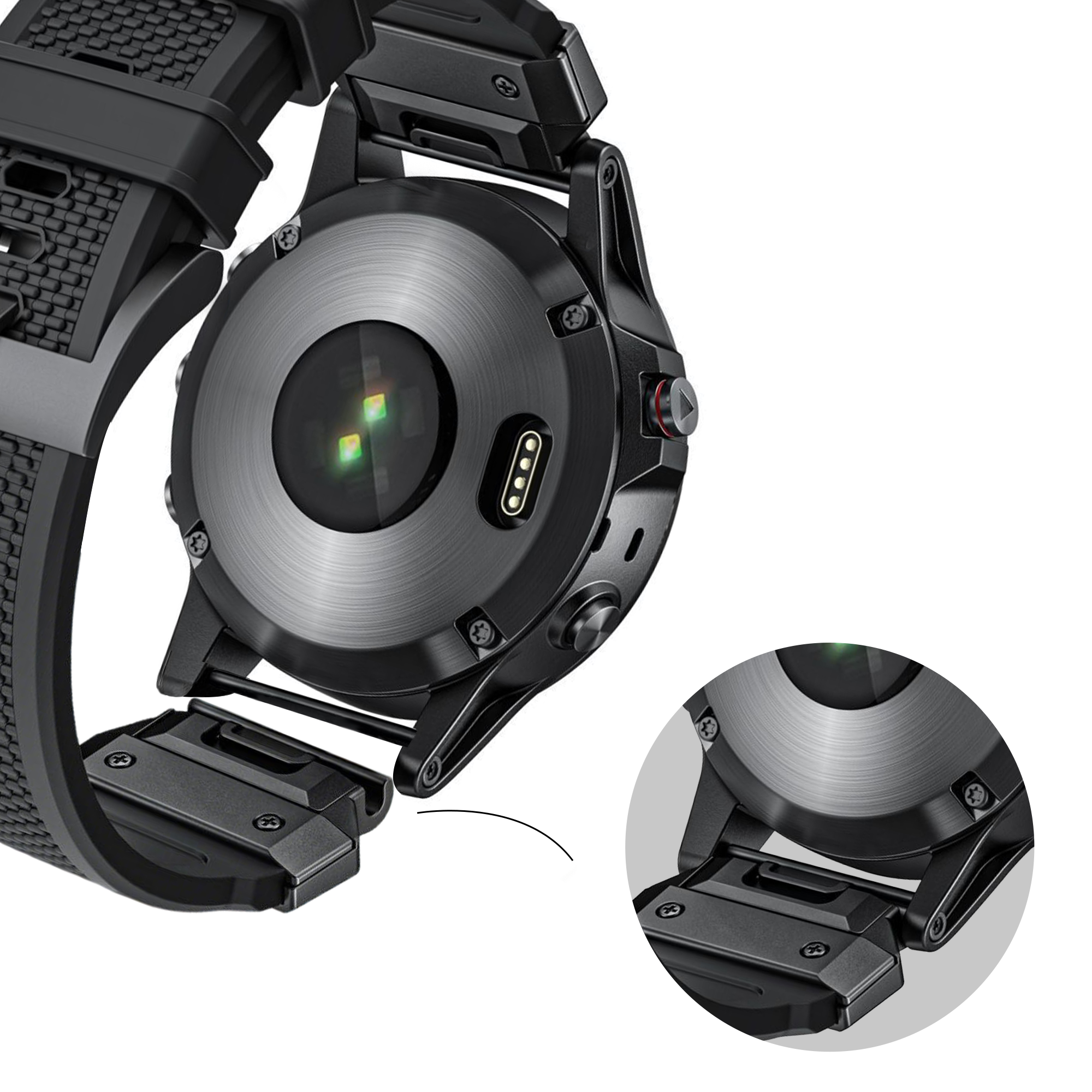 Bandz Garmin Instinct Silicone Strap 'Explorer' (Black)