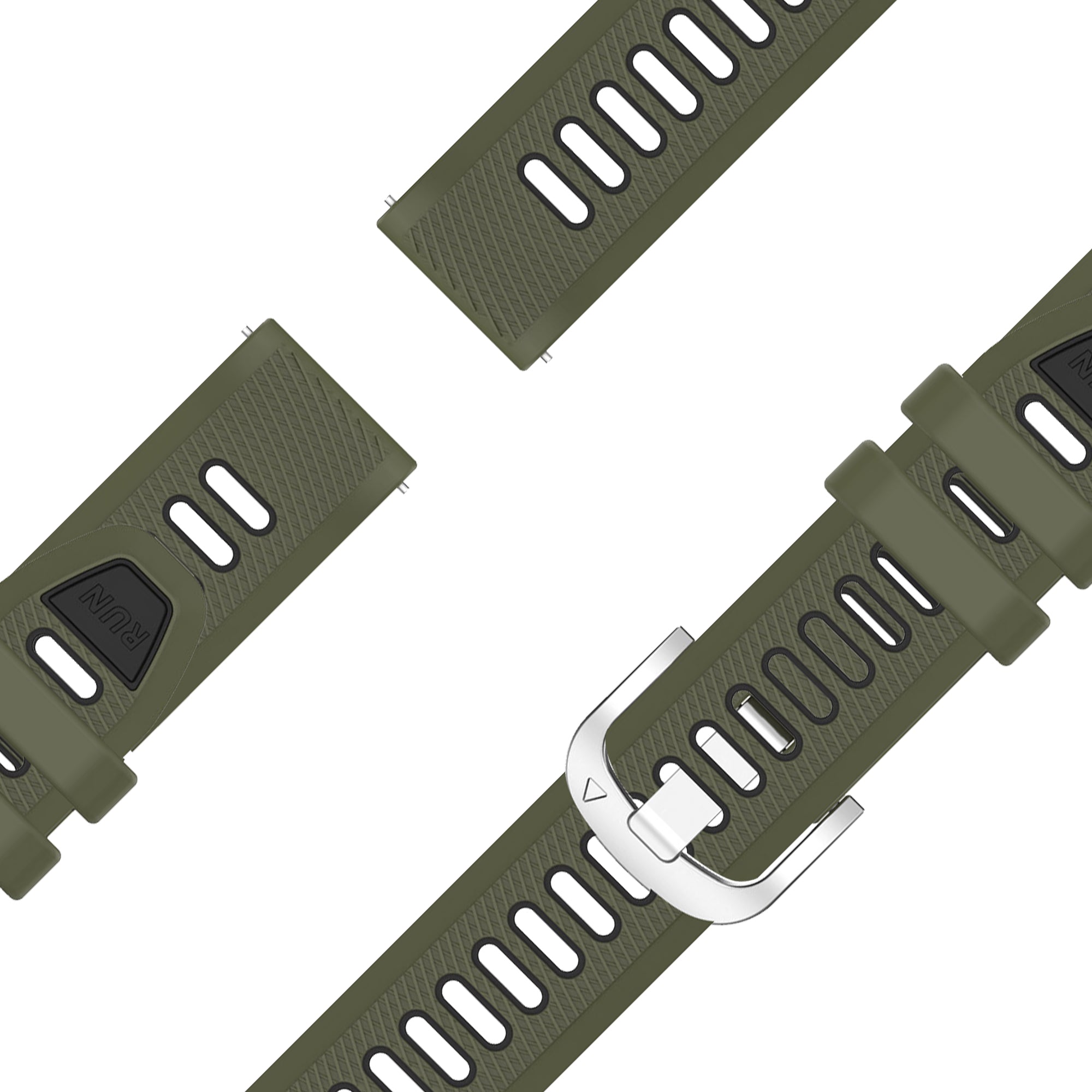 Bandz Garmin Venu 4 - 41mm Sport Strap with Buckle (Olive Green/Black)