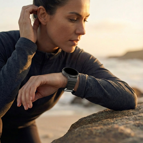 Bandz Garmin Venu 2 Alpine Nylonarmband (Schwarz)