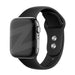 Bandz Apple Watch Dual-Snap Silikonarmband (Schwarz)
