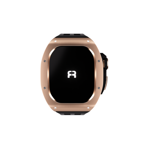 Reqior Apple Watch 45mm Polymer and Metal Case with Rubber Strap (Rose Gold)
