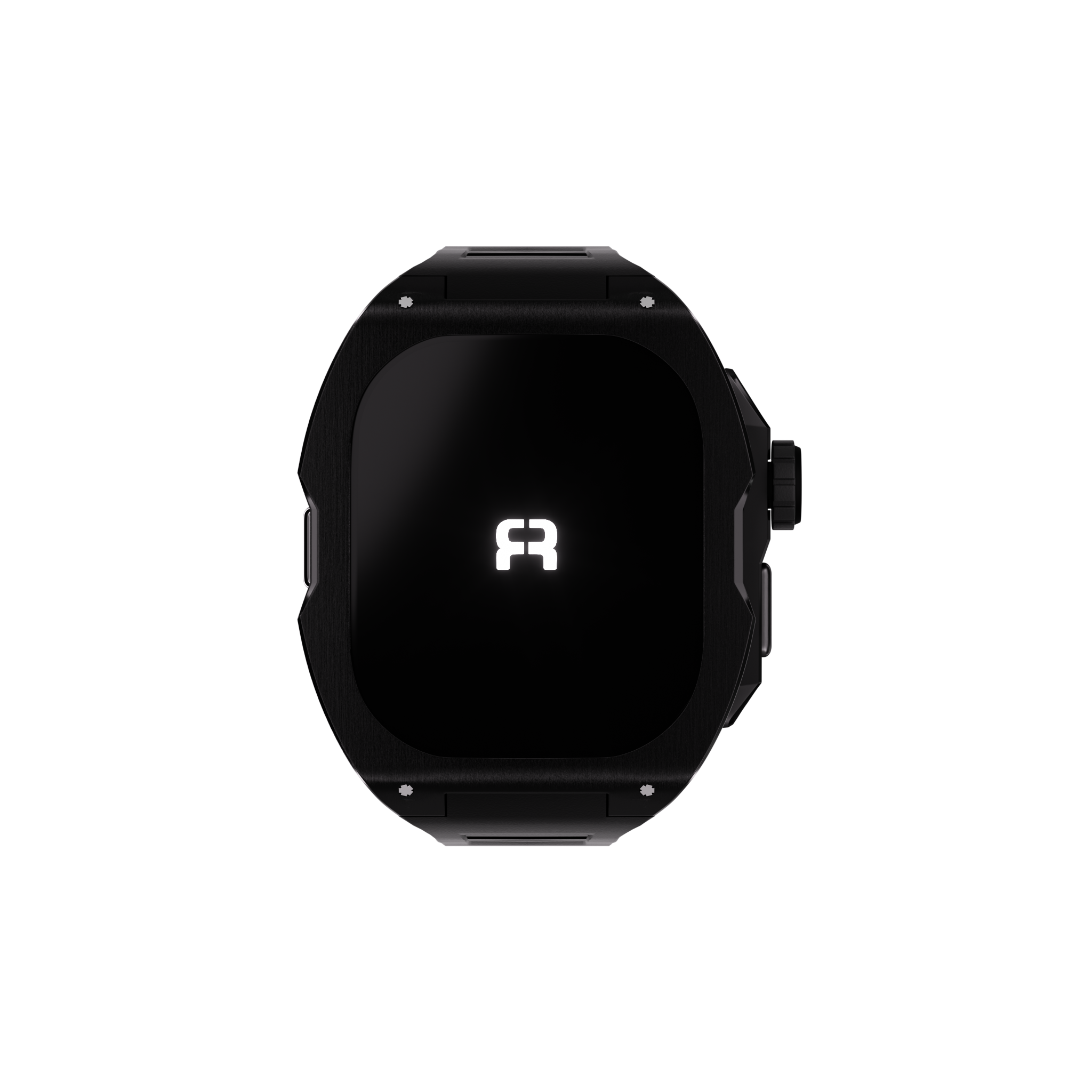 Reqior Apple Watch Ultra Hülle mit integriertem Gummi-Armband (Schwarz)