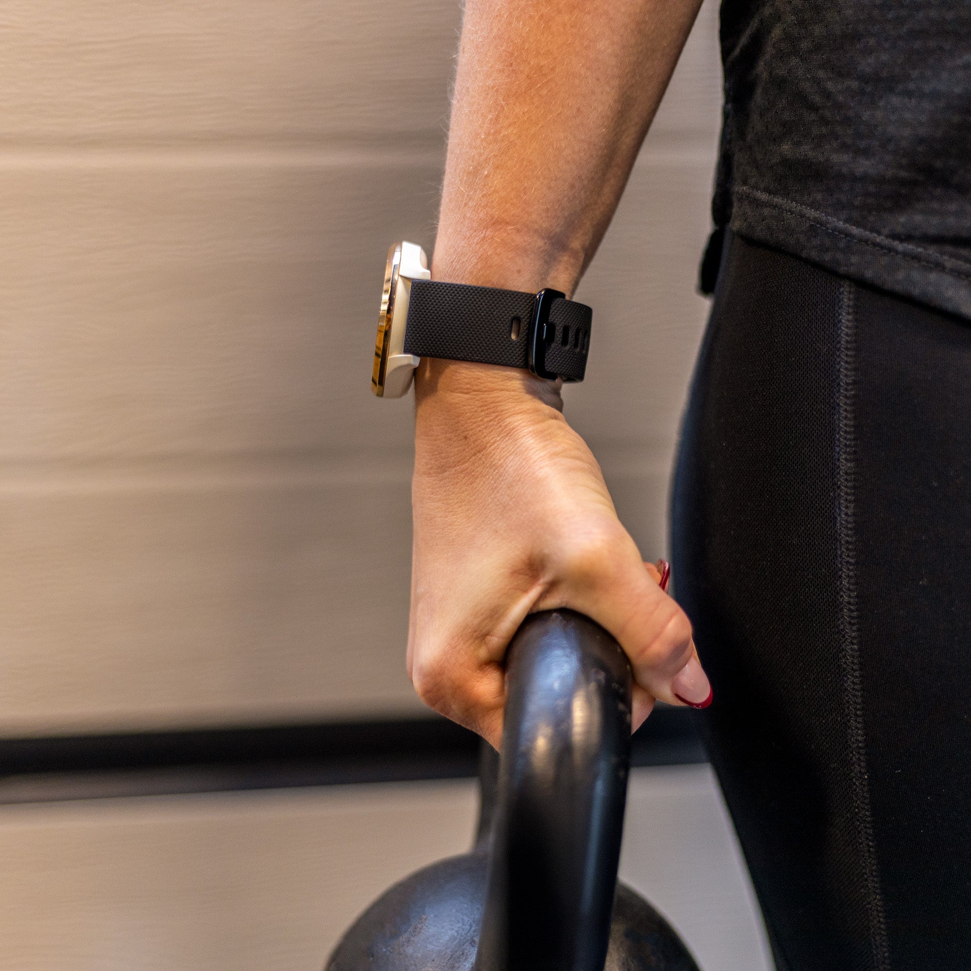 Uhrenarmband luxus Silikon 20mm - Schnellverschluss (Schwarz)