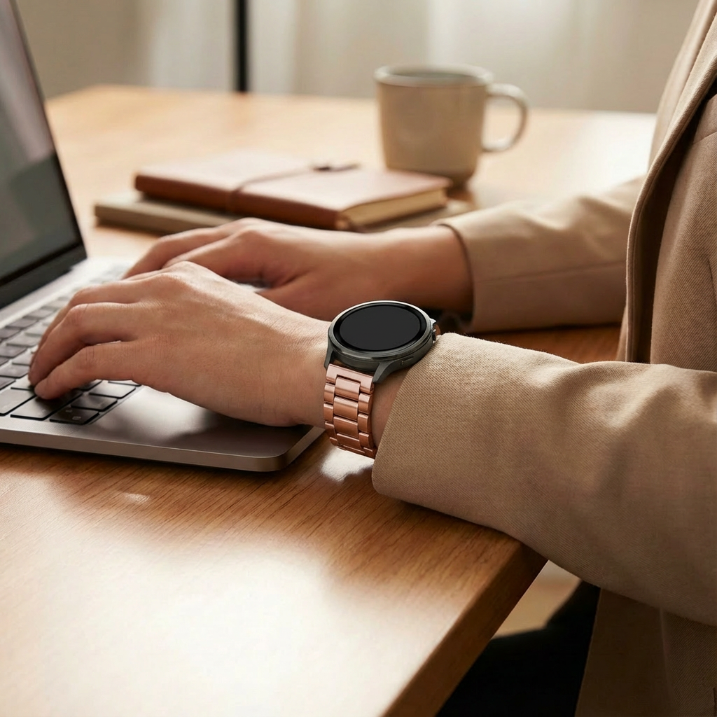 Bandz Garmin Approach S42 Stahlarmband 'Classic' (Rosa)