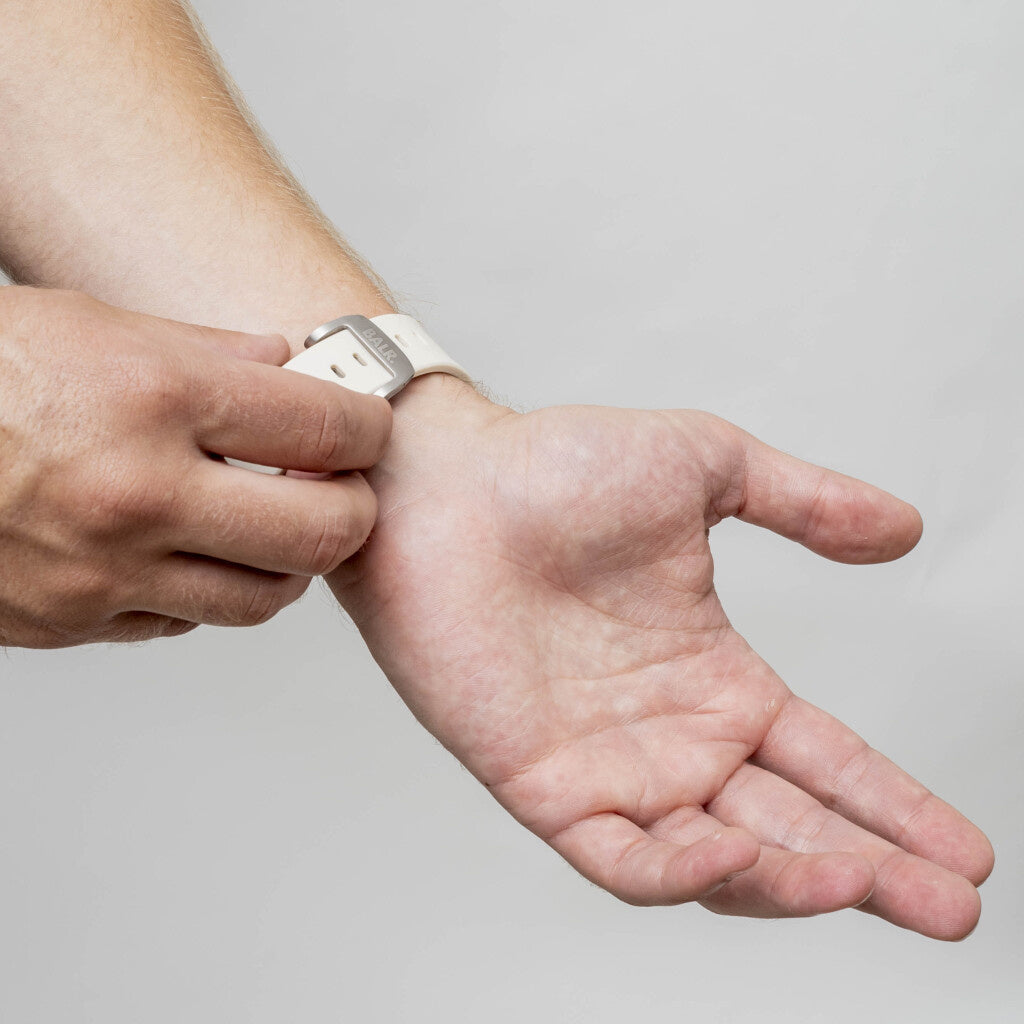 BALR. Apple Watch Ultra Liquid Silicone Strap (Beige/Titanium)