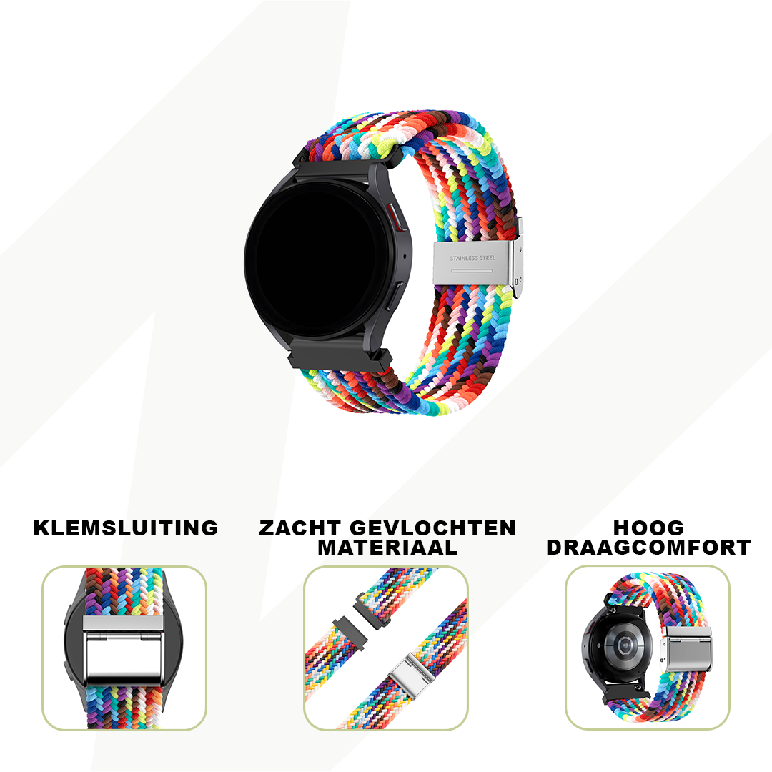 Bandz Garmin Vivoactive 3 Woven Nylon Strap (Rainbow)