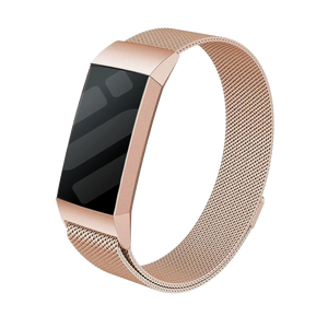 Fitbit Charge 3 Milanese-Armband (Roségold)