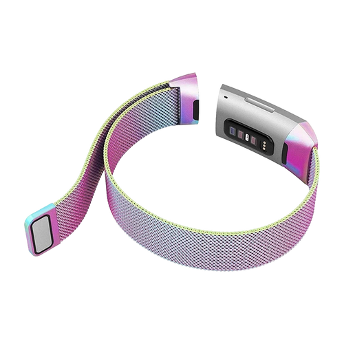 Fitbit Charge 3 Milanese Armband (Regenbogen)