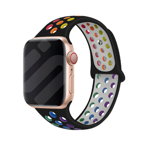 Apple Watch Sportarmband (Bunt Schwarz)