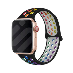 Apple Watch Sportarmband (Bunt Schwarz)