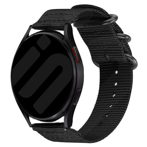 Oppo Watch X Nylon-Schnallenarmband (Schwarz)