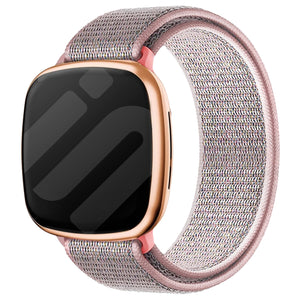 Fitbit Versa 3 Nylon Strap (Grey/Pink)