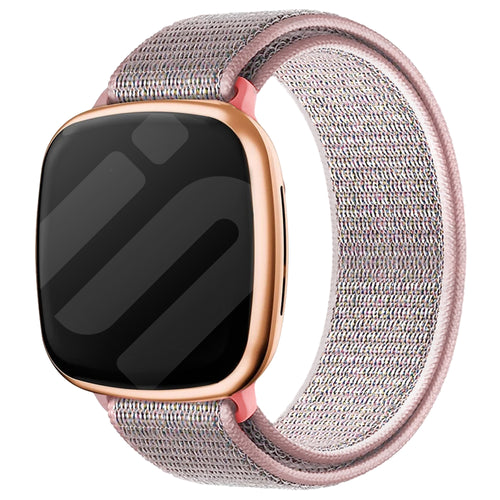 Fitbit Versa 3 Nylonarmband (Rosa Sand)