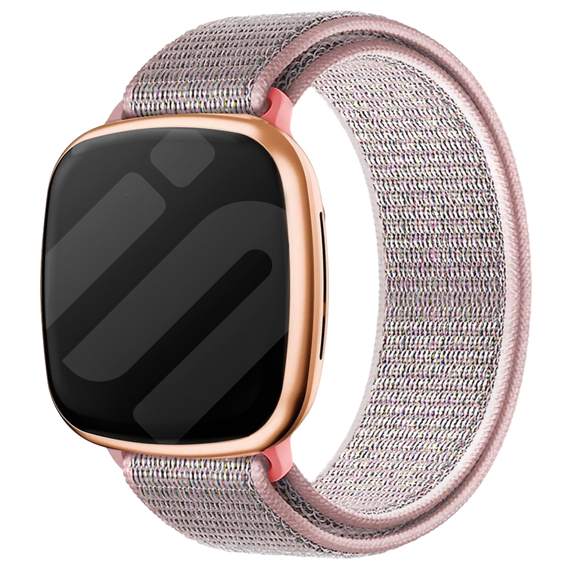 Fitbit Sense Nylonarmband (Rosa Sand)