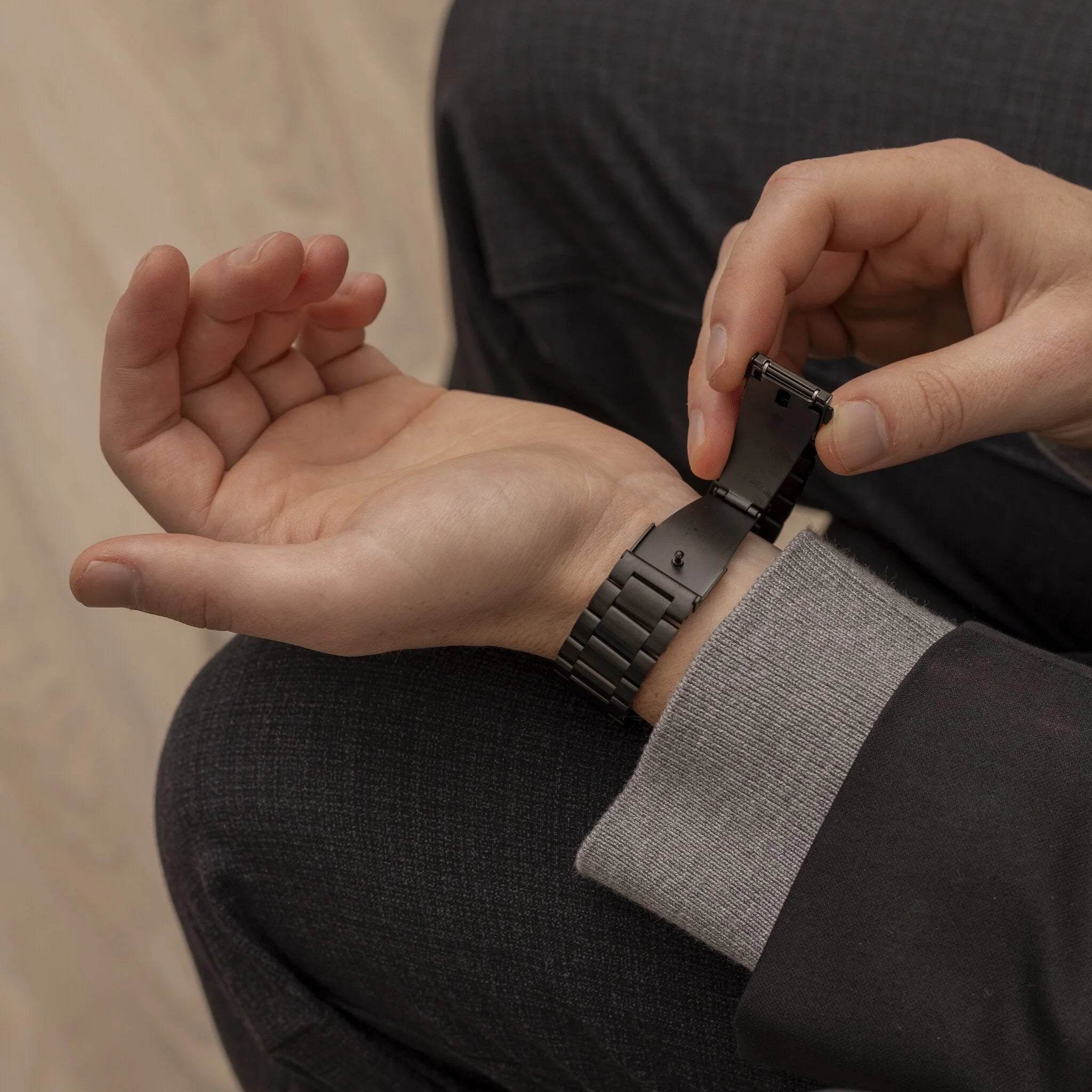 Samsung Galaxy Watch 42mm Gliederarmband (Schwarz)